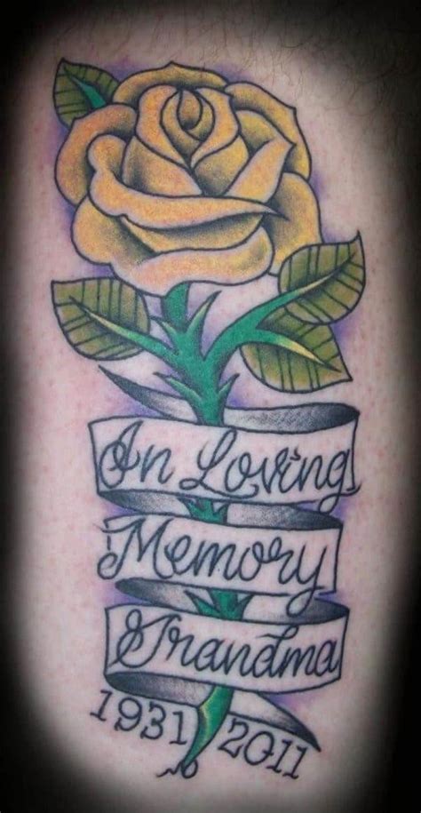 memorial tattoos with roses